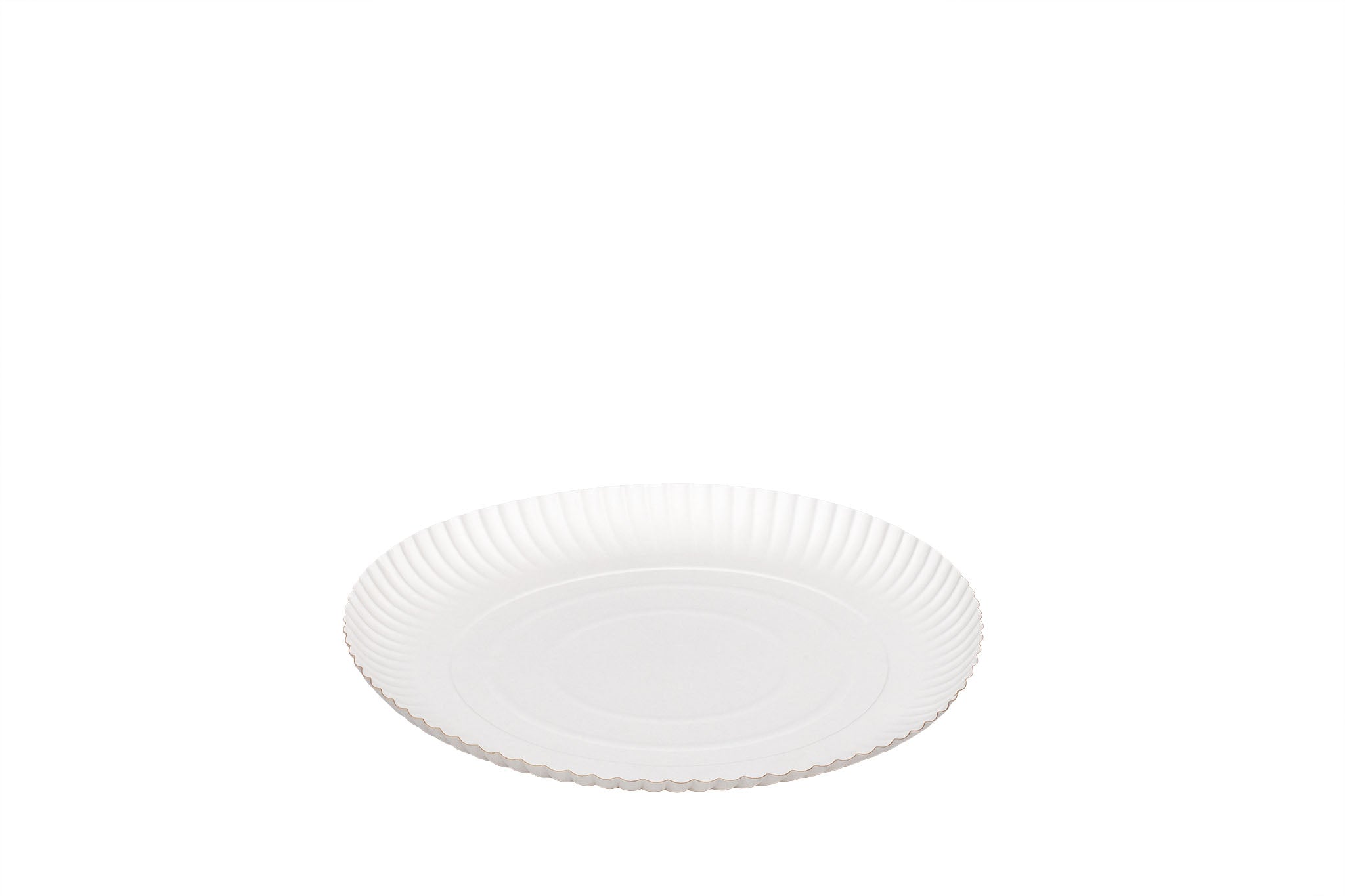 Bio Pappteller, rund, unbeschichtet, weiß, ca. 20 mm tief, Ø 280 mm, kompostierbar nach DIN EN 13432